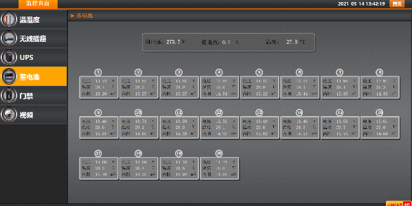 <i style='color:red'>电池智能监测系统</i>,实时测量每一节蓄电池的状态